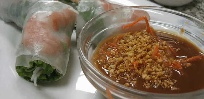 In Vietnam, peanut sauce is a very common accompaniment to certain dishes. 