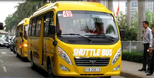 49 Yellow Shuttle Bus