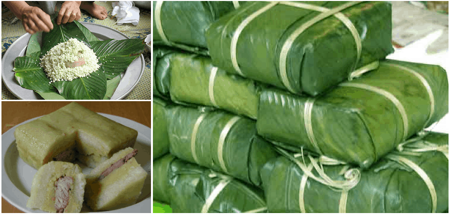 Banh Chung is the iconic food of Tet Vietnamese New Year