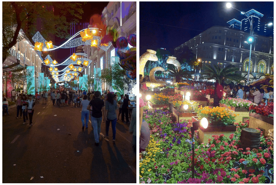 Saigon Walking street during Tet Vietnamese New Year