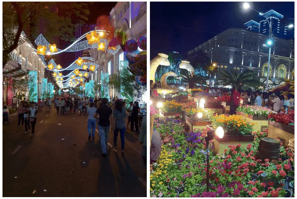 Saigon Walking street during Tet Vietnamese New Year