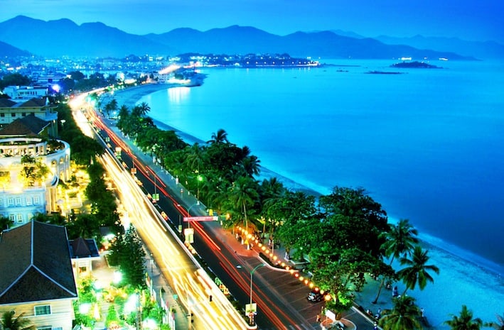 Nha Trang Beach City from high above