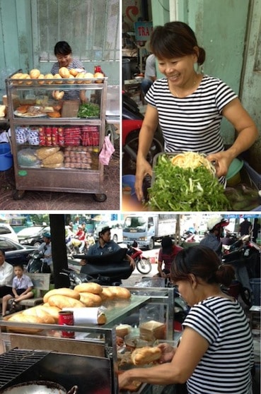 Tuyet Anh who sells banh mi in Ho Chi Minh city