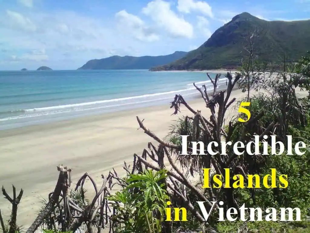 white sand and blue sea in a Vietnamese island