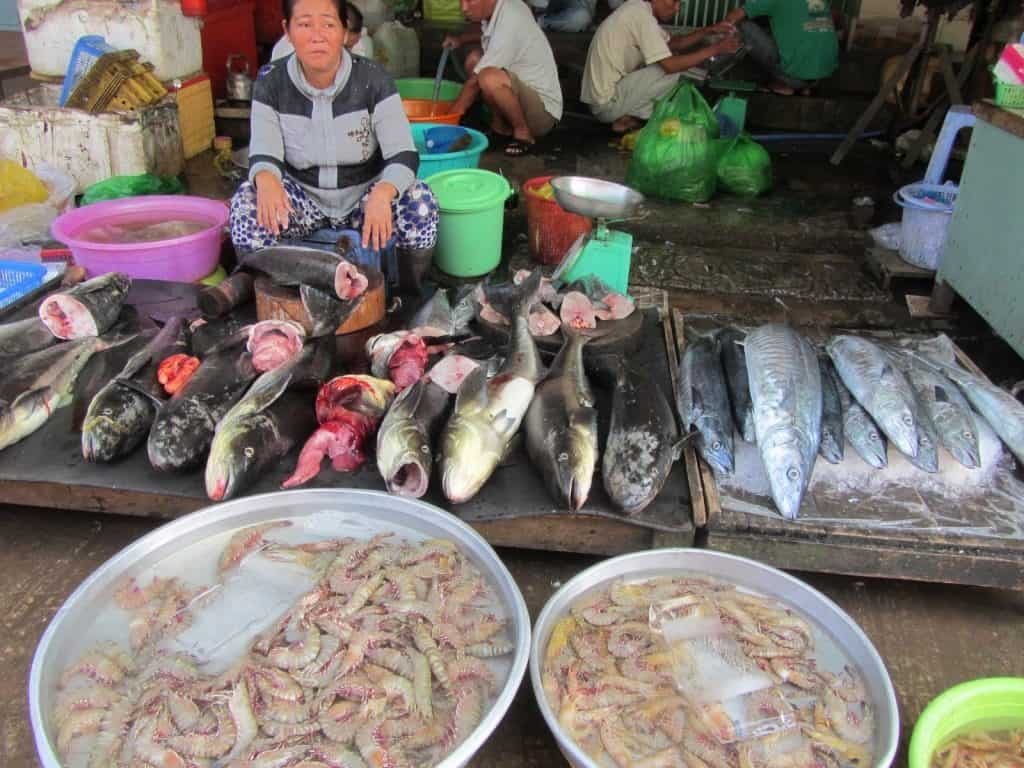 traditional seafood market in Phu Quoc Island, Vietnam