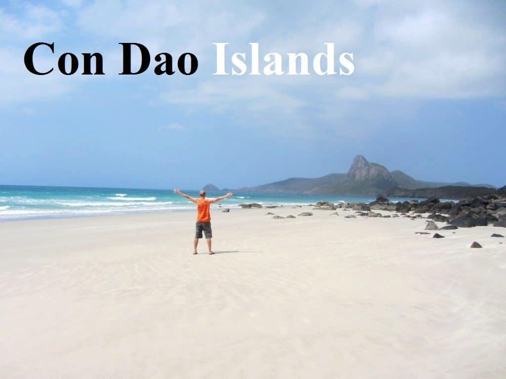 white sand and blue sea in Con Dao Islands, Vietnam