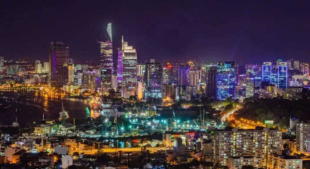 The Colorful Saigon at Night