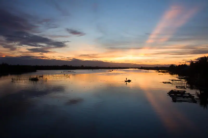 Sunset view from the Phuoc Trach bridge