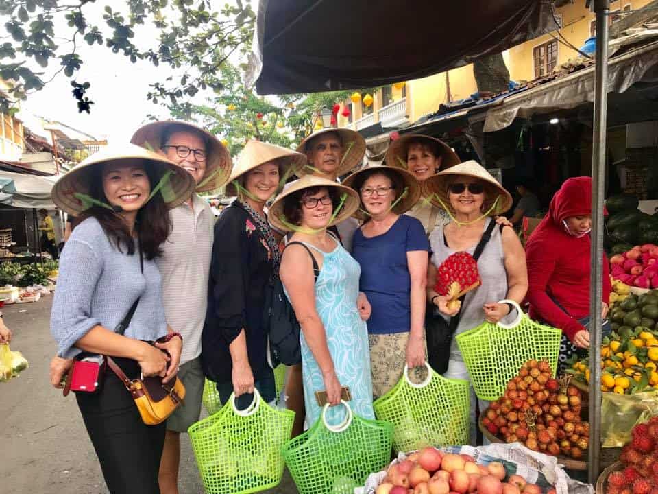 Visiting a local market with Van from Green Bamboo Cooking Class