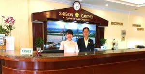 Hotel reception at Cantho Hotel Saigon