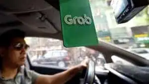 Inside a Grab Car