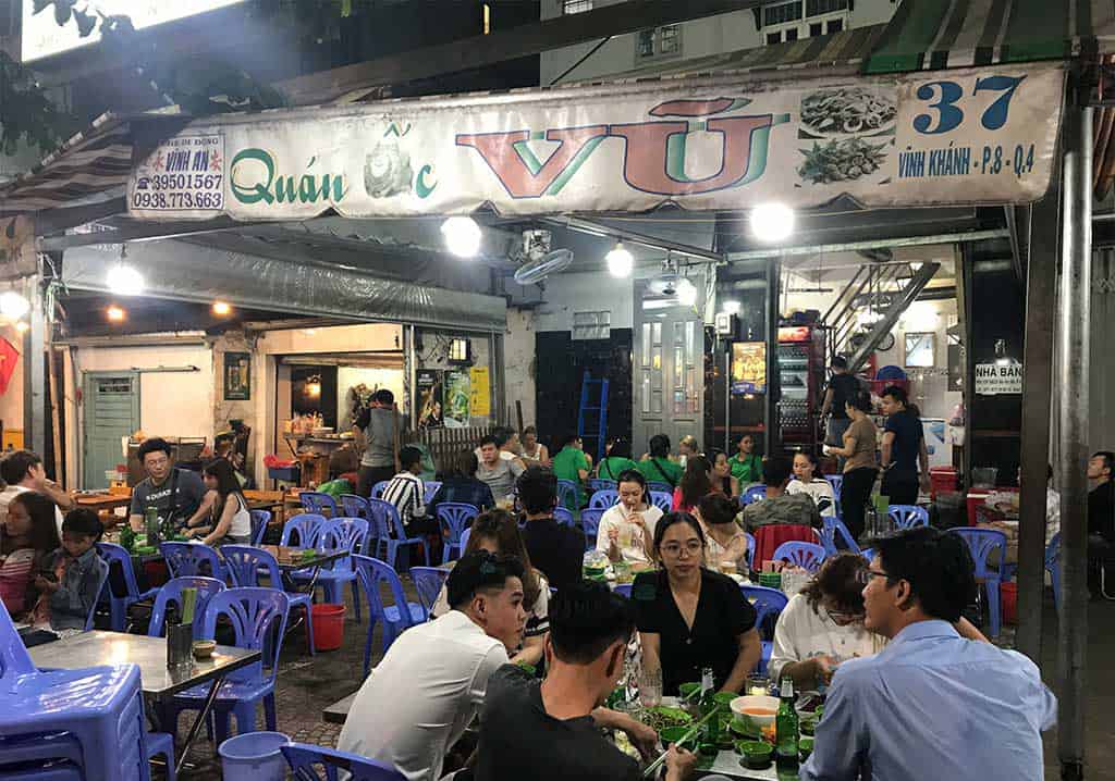 Shellfish restaurant Saigon