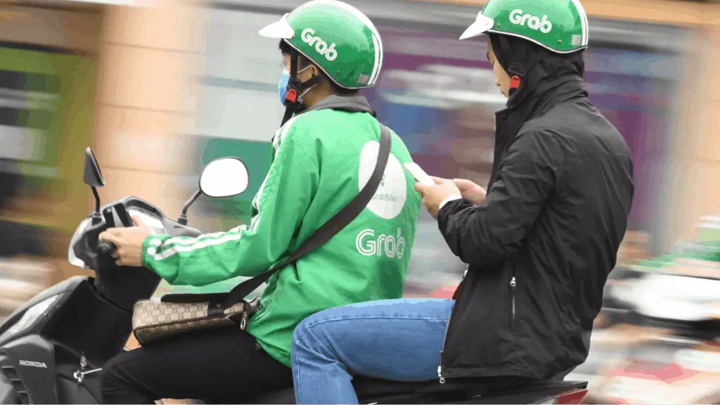 Grab bike with passanger