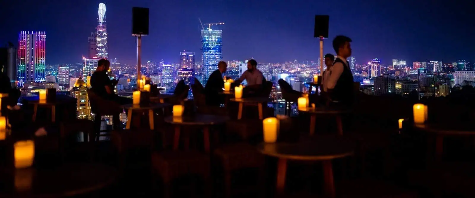 Dining while overlooking Saigon