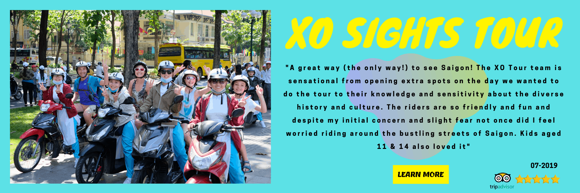 family of 4 on XO scooter tour