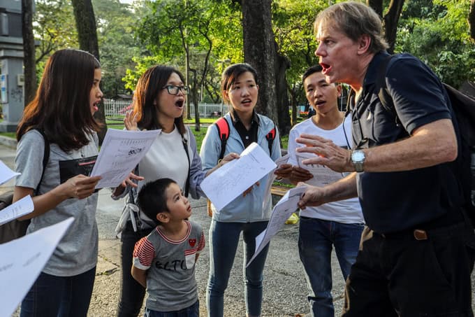 English in the park Saigon