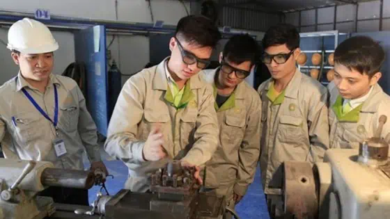 Engineers at a factory in Vietnam